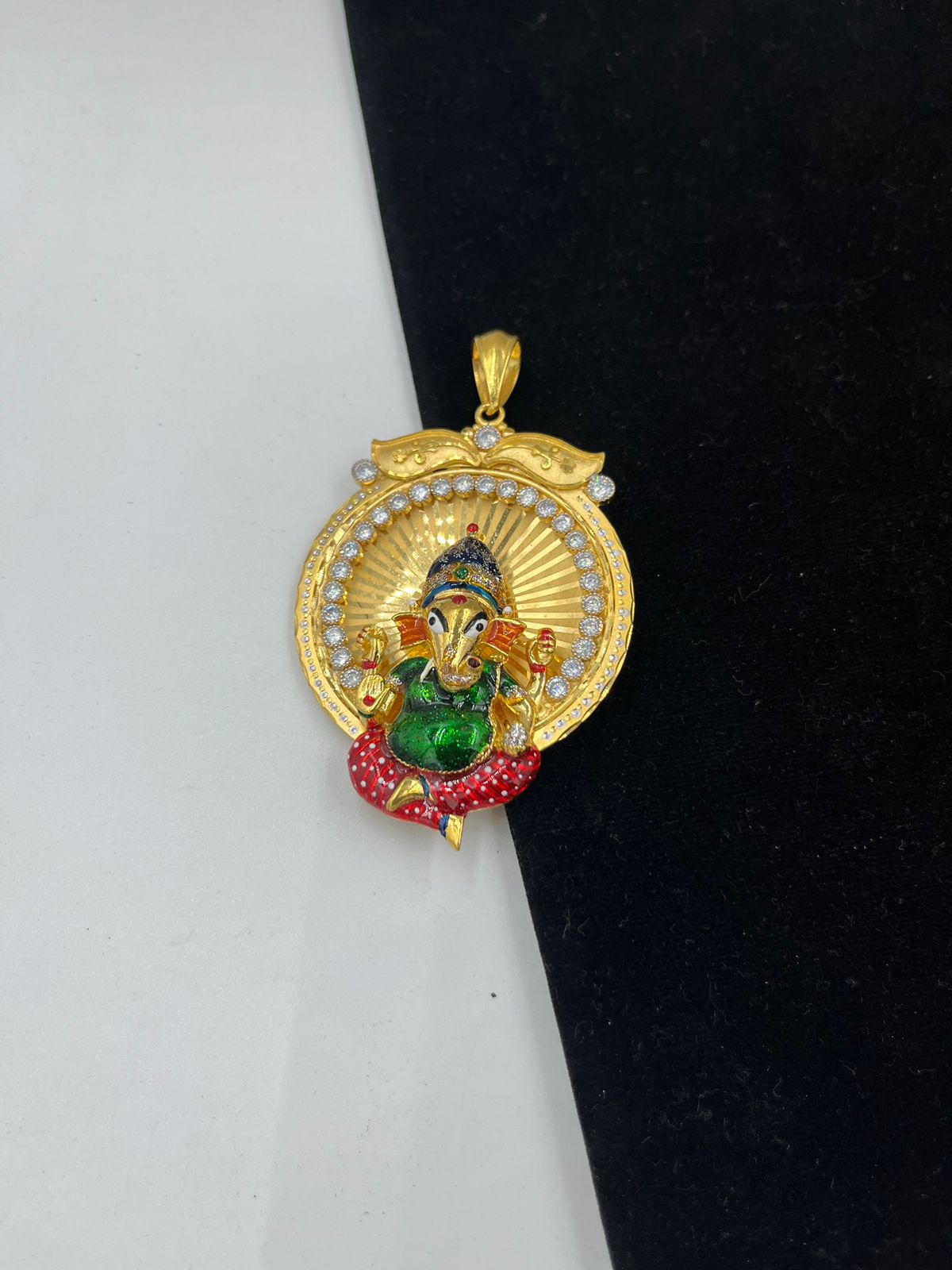 1 GRAM GOLD FORMING GANPATI PENDANT FOR MEN DESIGN A-179
