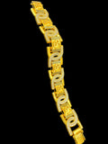1 GRAM GOLD FORMING OM (AUM) DIAMOND BRACELET FOR MEN DESIGN A-95