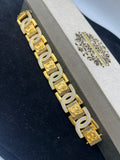 1 GRAM GOLD FORMING OM (AUM) DIAMOND BRACELET FOR MEN DESIGN A-95