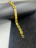 1 GRAM GOLD FORMING RAM WITH RUDRAKSHA BRACELET FOR MEN DESIGN A-104