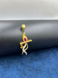 1 GRAM GOLD FORMING KRISHNA FLUTE PENDANT FOR MEN DESIGN A-187