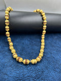1 GRAM GOLD FORMING UNIQUE BROWN RUDRAKSHA MALA FOR MEN DESIGN A-28