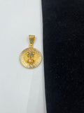 1 GRAM GOLD FORMING ROUND SHAPE MUDRA MUDRA PENDANT FOR MEN DESIGN A-189