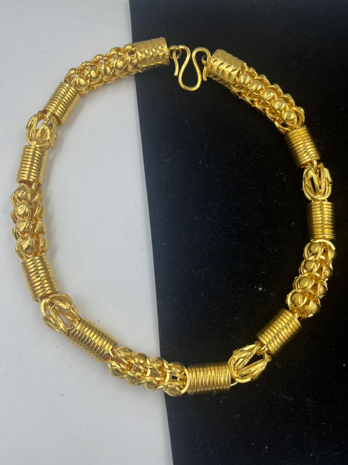 1 ग्राम गोल्ड फॉर्मिंग स्प्रिंग भुंगली हैवी लुक चेन फॉर मेन डिज़ाइन A-274