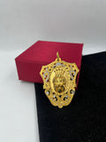 1 GRAM GOLD FORMING CROWN LION PENDANT FOR MEN DESIGN A-199