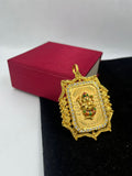 1 GRAM GOLD FORMING RAJWADI GANPATI BAPPA PENDANT FOR MEN DESIGN A-201