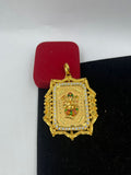 1 GRAM GOLD FORMING RAJWADI GANPATI BAPPA PENDANT FOR MEN DESIGN A-201