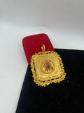 1 GRAM GOLD FORMING RAJWADI AMBE MAA PENDANT FOR MEN DESIGN A-203