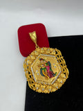 1 GRAM GOLD FORMING RADHA KRISHNA RAJWADI PENDANT FOR MEN DESIGN A-213