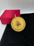 1 GRAM GOLD FORMING RAJWADI AMBE MAA PENDANT FOR MEN DESIGN A-214