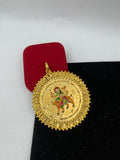 1 GRAM GOLD FORMING RAJWADI AMBE MAA PENDANT FOR MEN DESIGN A-214