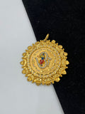 1 GRAM GOLD FORMING OM (AUM) RAJWADI PENDANT FOR MEN DESIGN A-216