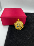 1 GRAM GOLD FORMING GOD SHANKAR MAA PARVATI RAJWADI PENDANT FOR MEN DESIGN A-221