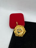 1 GRAM GOLD FORMING GOD SHANKAR MAA PARVATI RAJWADI PENDANT FOR MEN DESIGN A-221