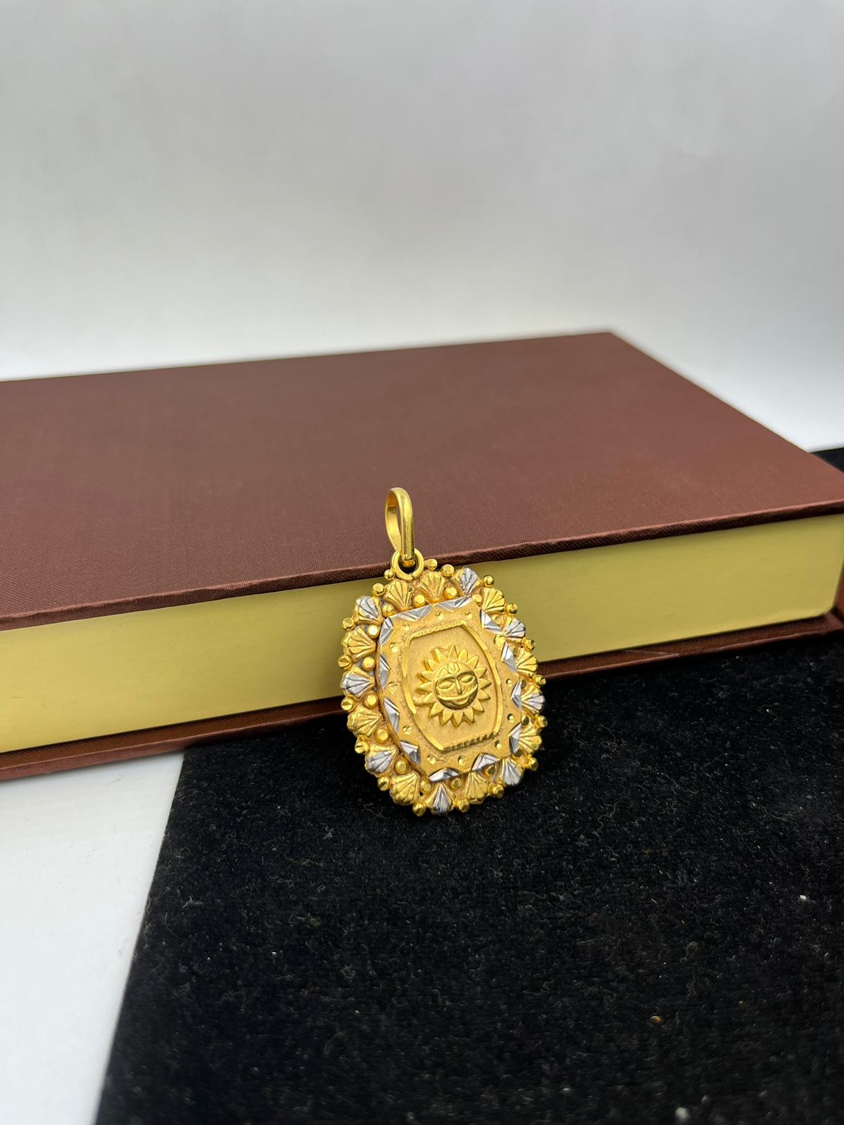 1 GRAM GOLD FORMING SURYA RAJWADI PENDANT FOR MEN DESIGN A-227