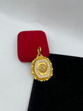 1 GRAM GOLD FORMING OM (AUM) RAJWADI PENDANT FOR MEN DESIGN A-228