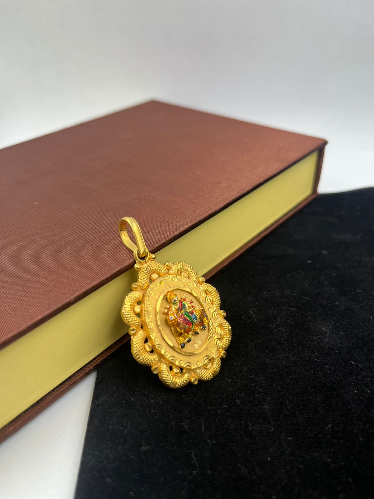 1 GRAM GOLD FORMING MAA BHAVANI (AMBE) RAJWADI PENDANT FOR MEN DESIGN A-236