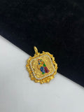 1 GRAM GOLD FORMING RADHA KRISHNA RAJWADI PENDANT FOR MEN DESIGN A-242