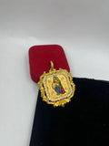 1 GRAM GOLD FORMING RADHA KRISHNA RAJWADI PENDANT FOR MEN DESIGN A-242