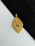 1 GRAM GOLD FORMING RADHA KRISHNA RAJWADI PENDANT FOR MEN DESIGN A-253