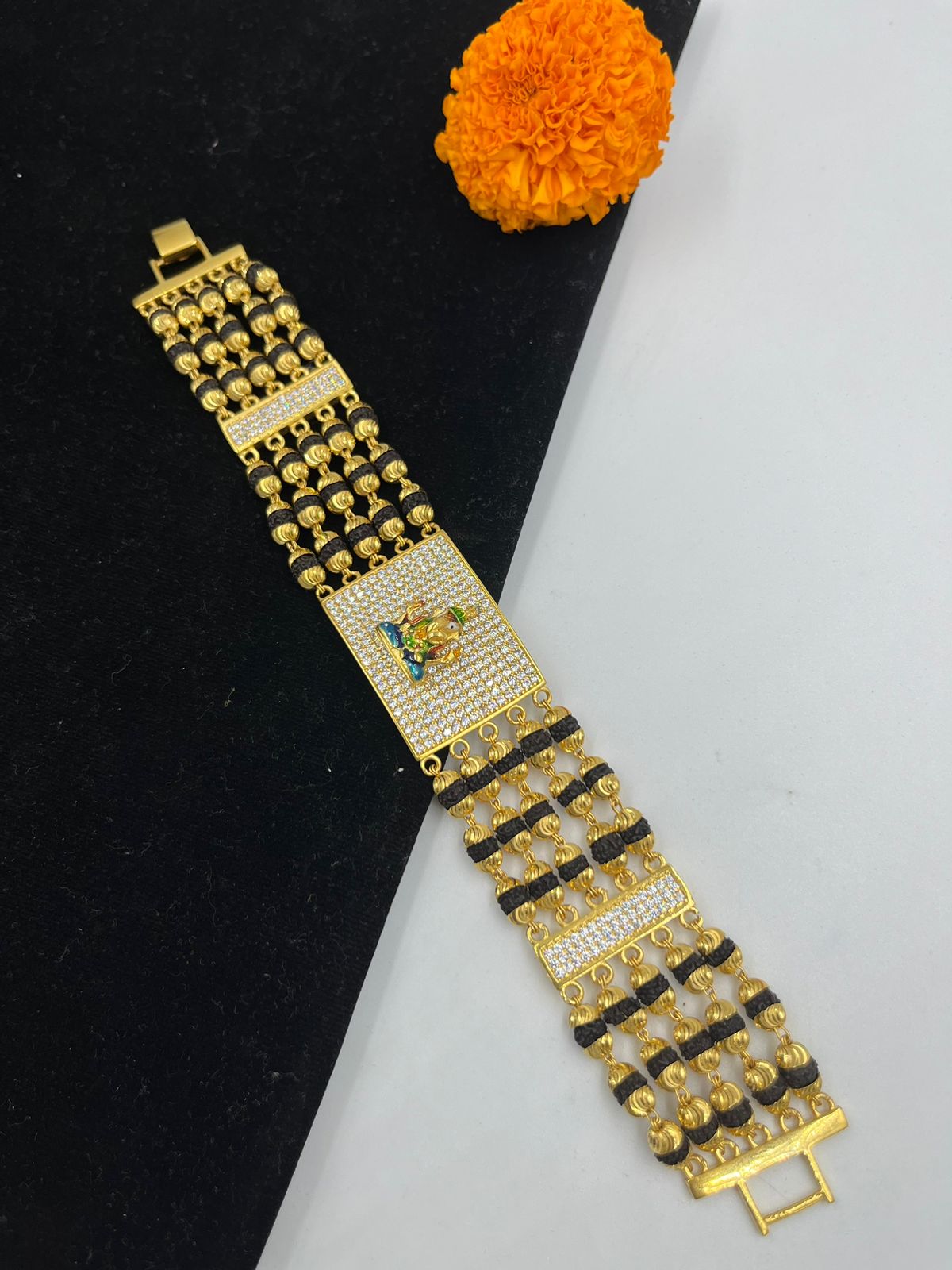 Gold rudraksha online bracelet designs price