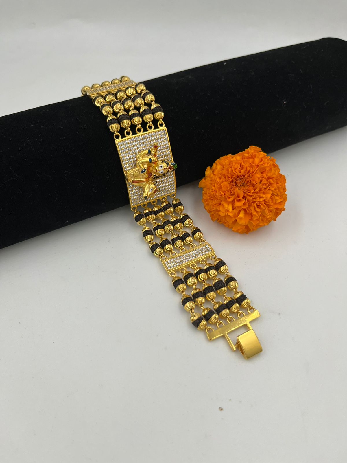 Buy Gold Plated Rudraksh Bracelet|Rudraksha Bracelet for Men or women –  Hare krishna Mart