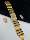 1 GRAM GOLD FORMING OM (AUM) RUDRAKSHA BRACELET FOR MEN DESIGN A-134