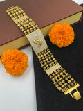 1 GRAM GOLD FORMING OM (AUM) RUDRAKSHA BRACELET FOR MEN DESIGN A-134