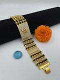 1 GRAM GOLD FORMING OM (AUM) RUDRAKSHA BRACELET FOR MEN DESIGN A-134