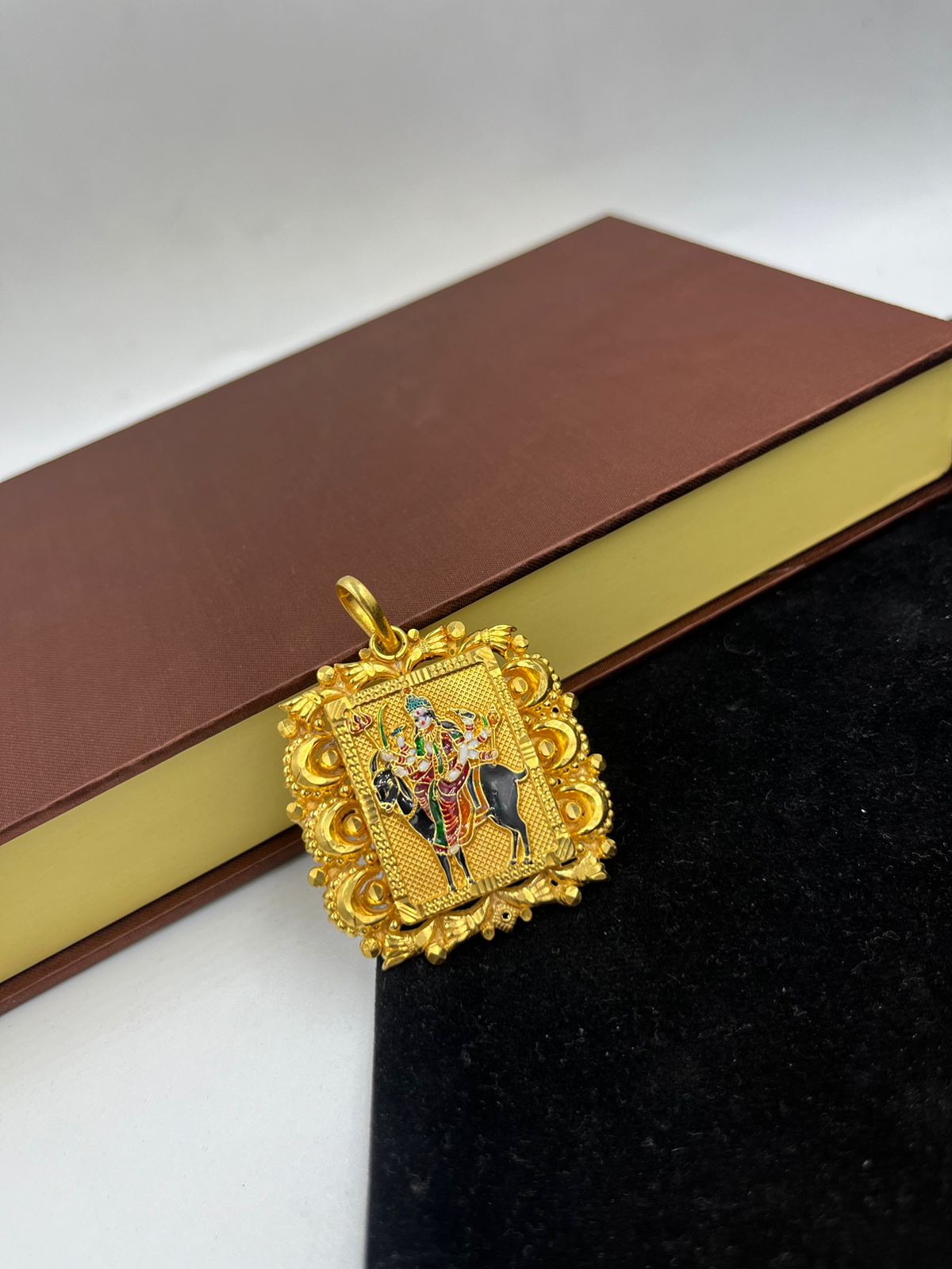 1 GRAM GOLD FORMING MAA MELDI RAJWADI PENDANT FOR MEN DESIGN A-280