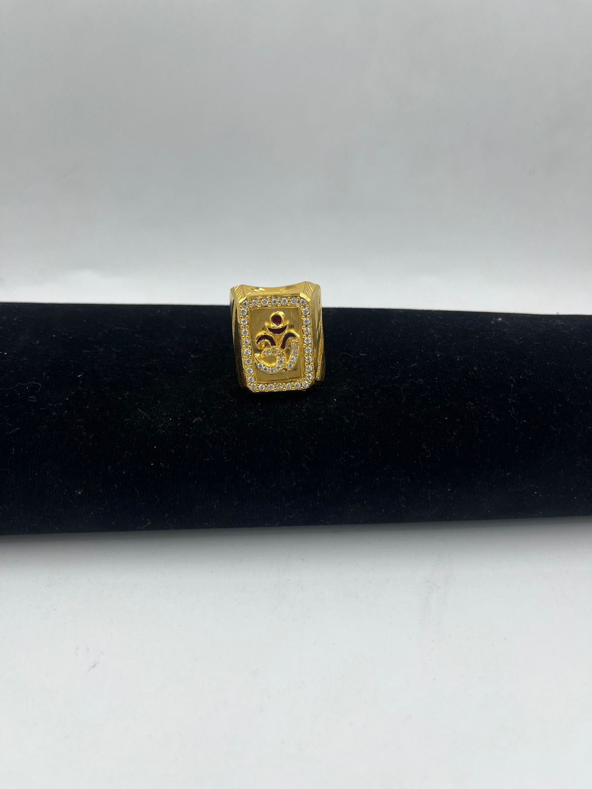 1 GRAM GOLD PLATING OM RING FOR MEN DESIGN A-350
