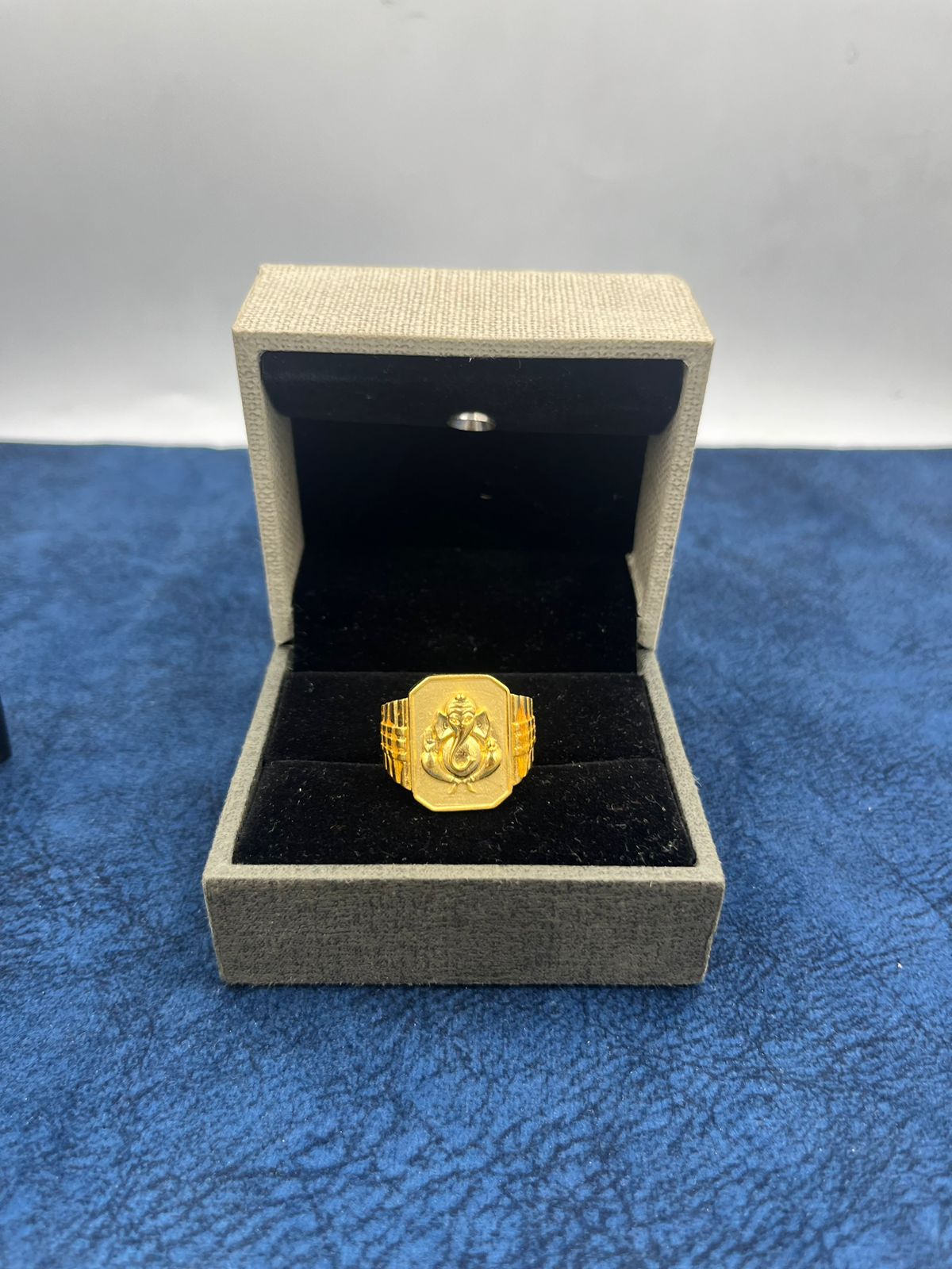 1 GRAM GOLD FORMING GANPATI BAPPA RING FOR MEN DESIGN A-486