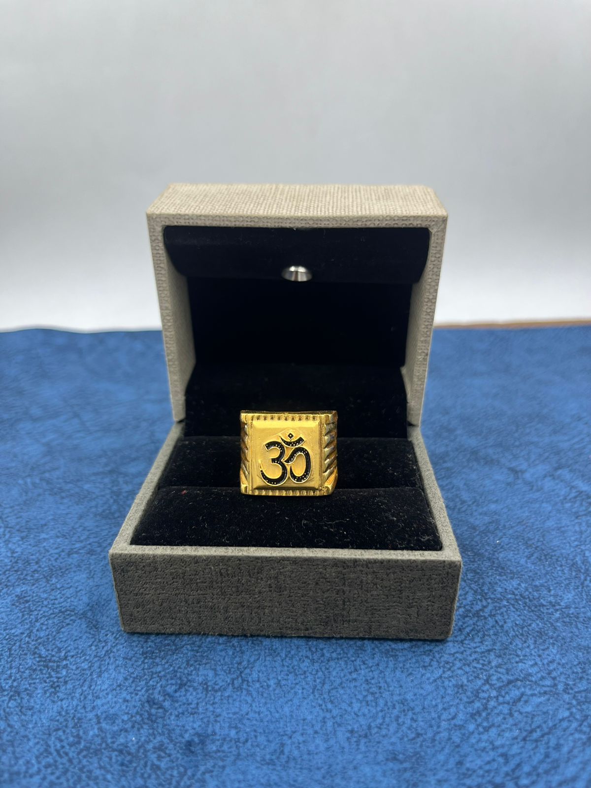 1 GRAM GOLD FORMING OM (AUM) RING FOR MEN DESIGN A-533