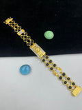 1 GRAM GOLD FORMING BLACK RUDRAKSHA SURYA BRACELET FOR MEN DESIGN A-149