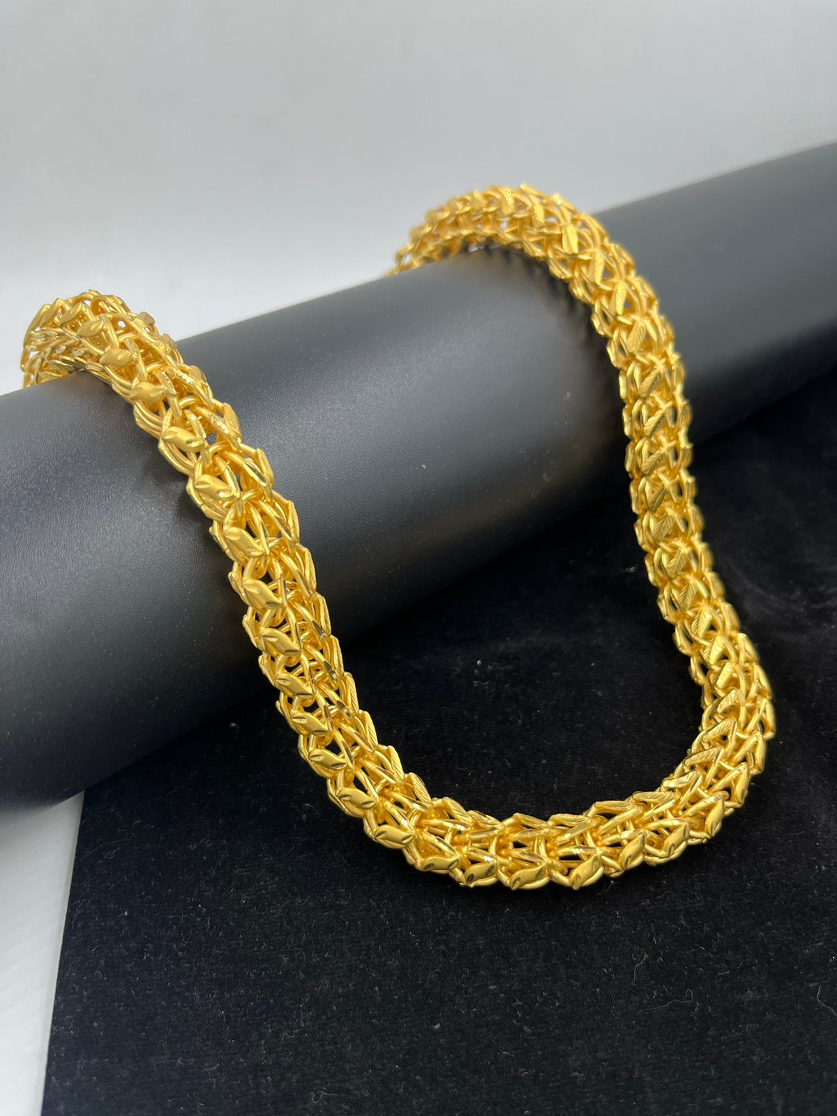 1 GRAM GOLD FORMING GOP KOYLI CHAIN FOR MEN DESIGN A-302