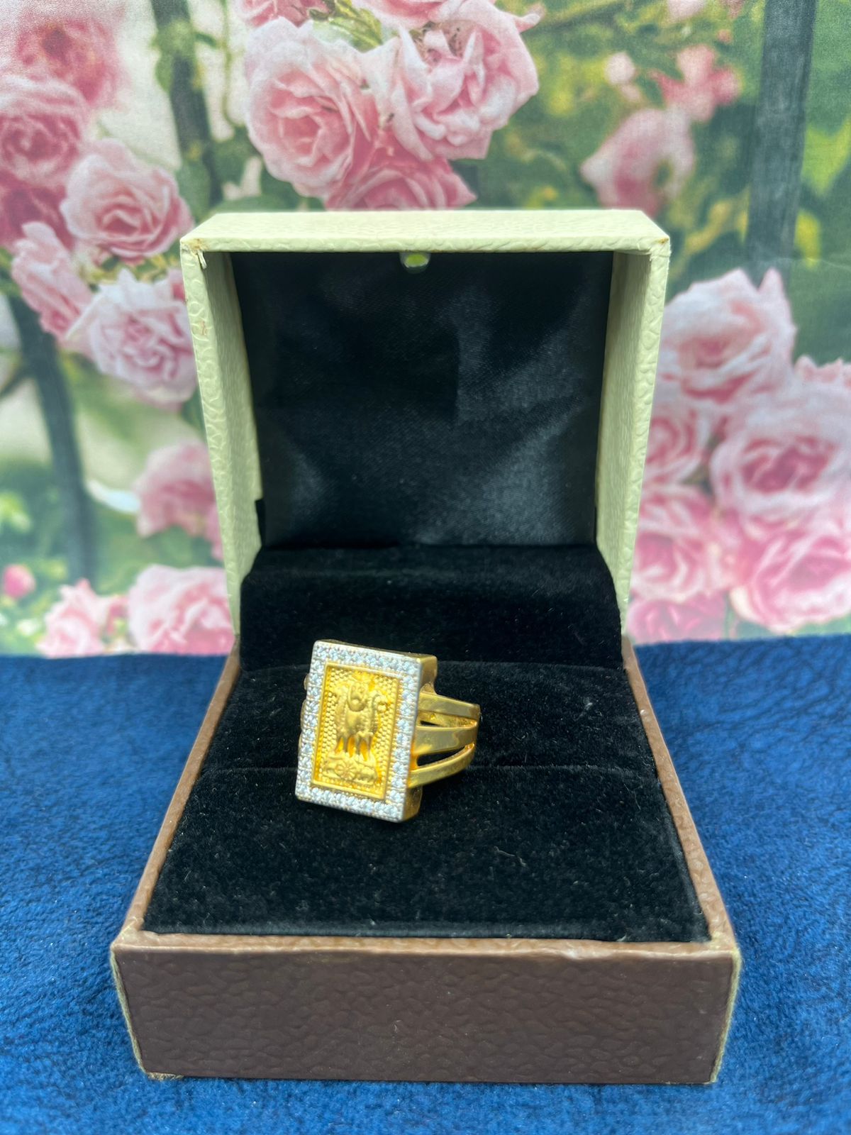 1 GRAM GOLD FORMING MUDRA RING FOR MEN DESIGN A-562