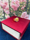 પુરુષો માટે ૧ ગ્રામ ગોલ્ડ ફોર્મિંગ સિંહના મુખવાળી વીંટી ડિઝાઈન A-563