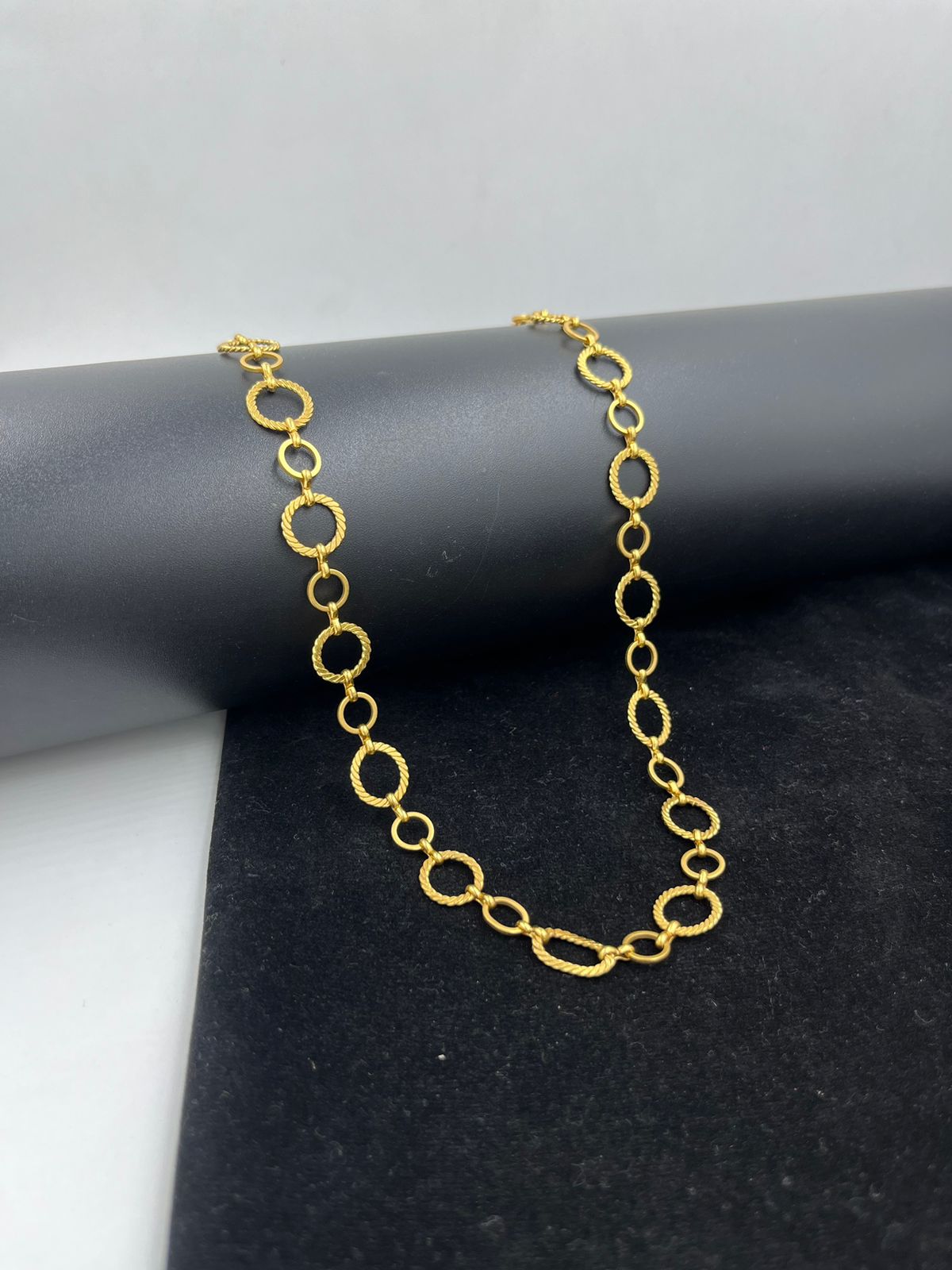 पुरुषों के लिए 1 ग्राम गोल्ड प्लेटेड चेन डिज़ाइन A-349