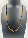 1 GRAM GOLD BROWN RUDRAKSHA MALA FOR MEN DESIGN A-35
