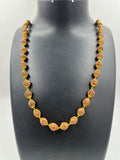 1 GRAM GOLD BROWN RUDRAKSHA MALA FOR MEN DESIGN A-37