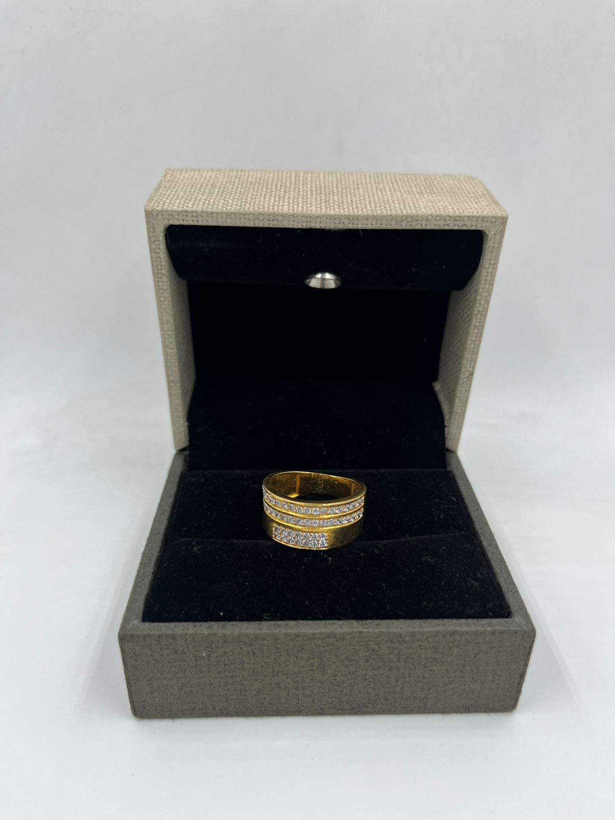 1 GRAM GOLD DIAMOND RING FOR MEN DESIGN A-582