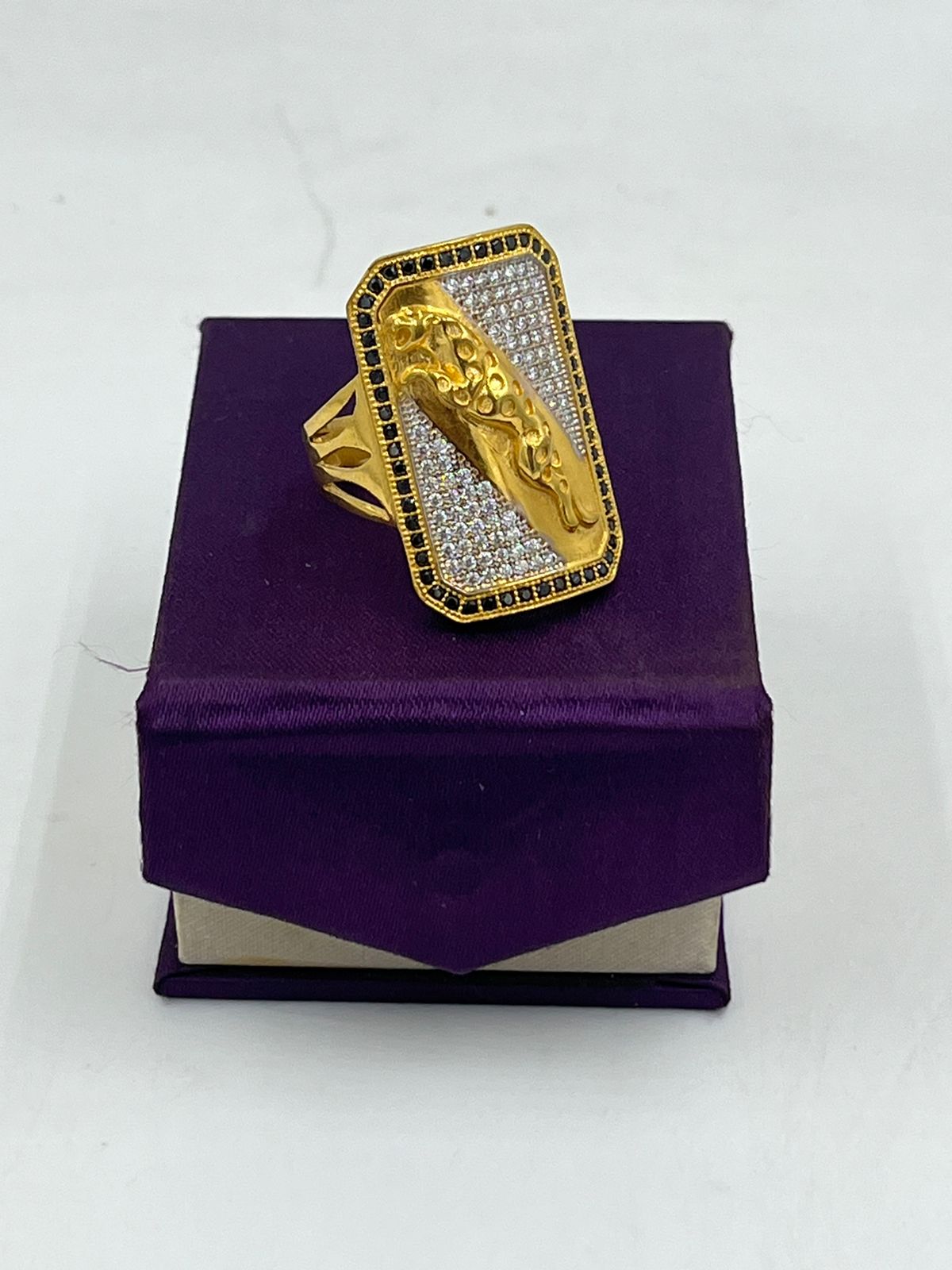 Ruby Diamond Emerald Eye Jaguar Ring 14k Yellow Gold | eBay