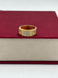 1 GRAM GOLD WHITE DIAMOND RING FOR MEN DESIGN A-602