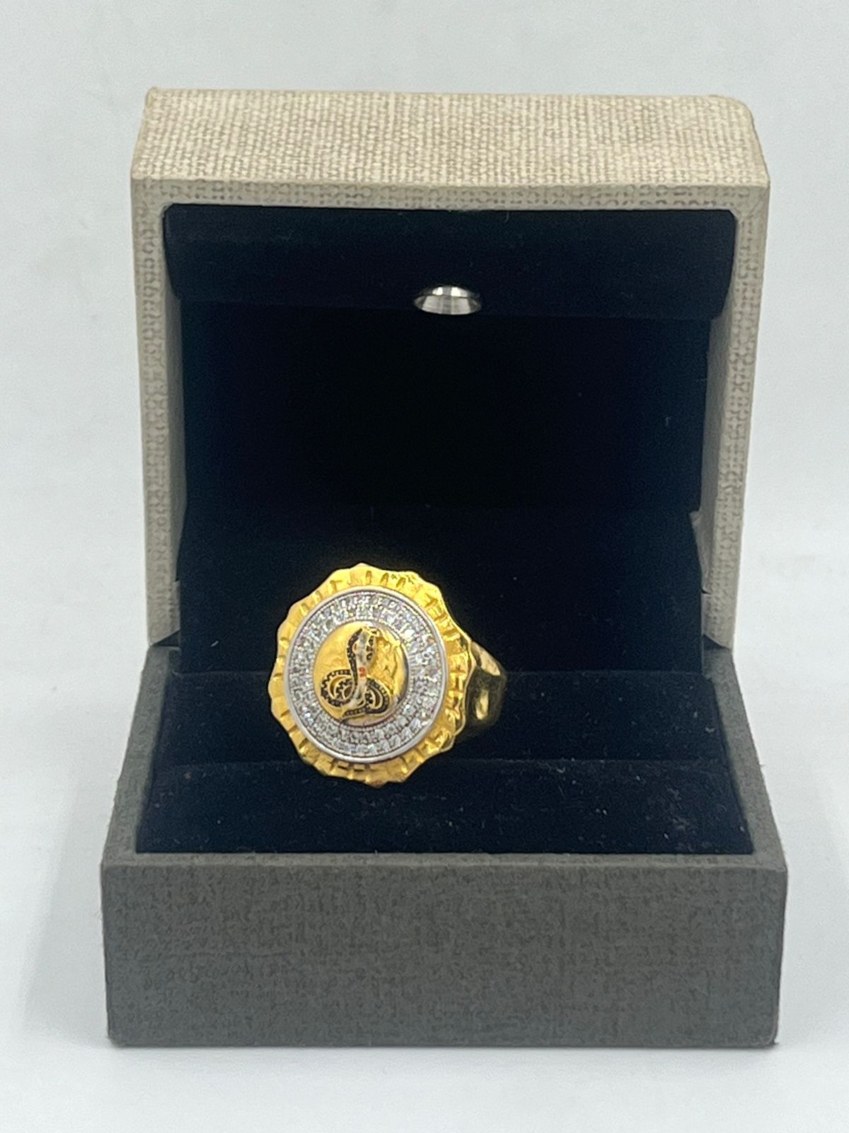 1 GRAM GOLD GOGA MAHARAJ RING FOR MEN DESIGN A-615