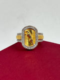 1 GRAM GOLD JAGUAR RING FOR MEN DESIGN A-617