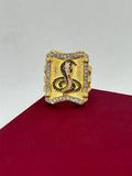 1 GRAM GOLD GOGA MAHARAJ RING FOR MEN DESIGN A-624
