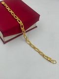 1 GRAM GOLD NAWABI BISCUITS BRACELET FOR MEN DESIGN A-205