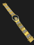 1 GRAM GOLD TIGER DIAMOND BRACELET FOR MEN DESIGN A-241