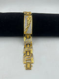 1 GRAM GOLD JAGUAR DIAMOND BRACELET FOR MEN DESIGN A-244