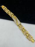 1 GRAM GOLD JAGUAR DIAMOND BRACELET FOR MEN DESIGN A-244